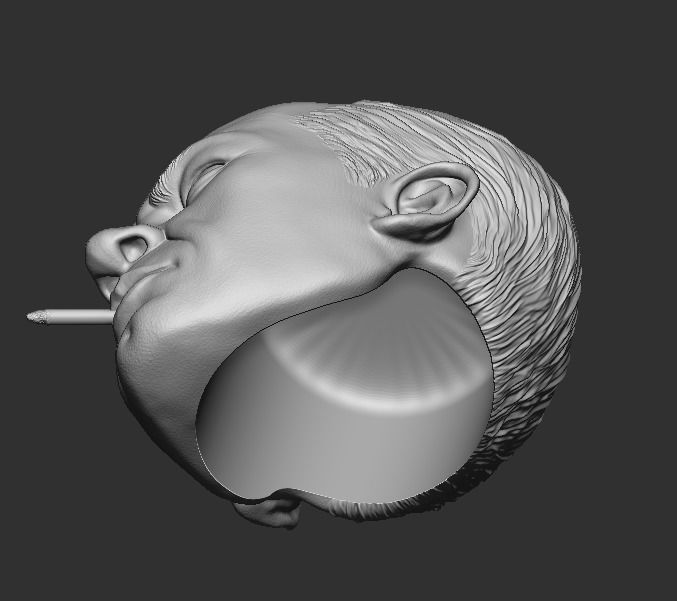 Jackson pollock head 3D print model_9