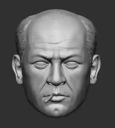 Jackson pollock head 3D print model