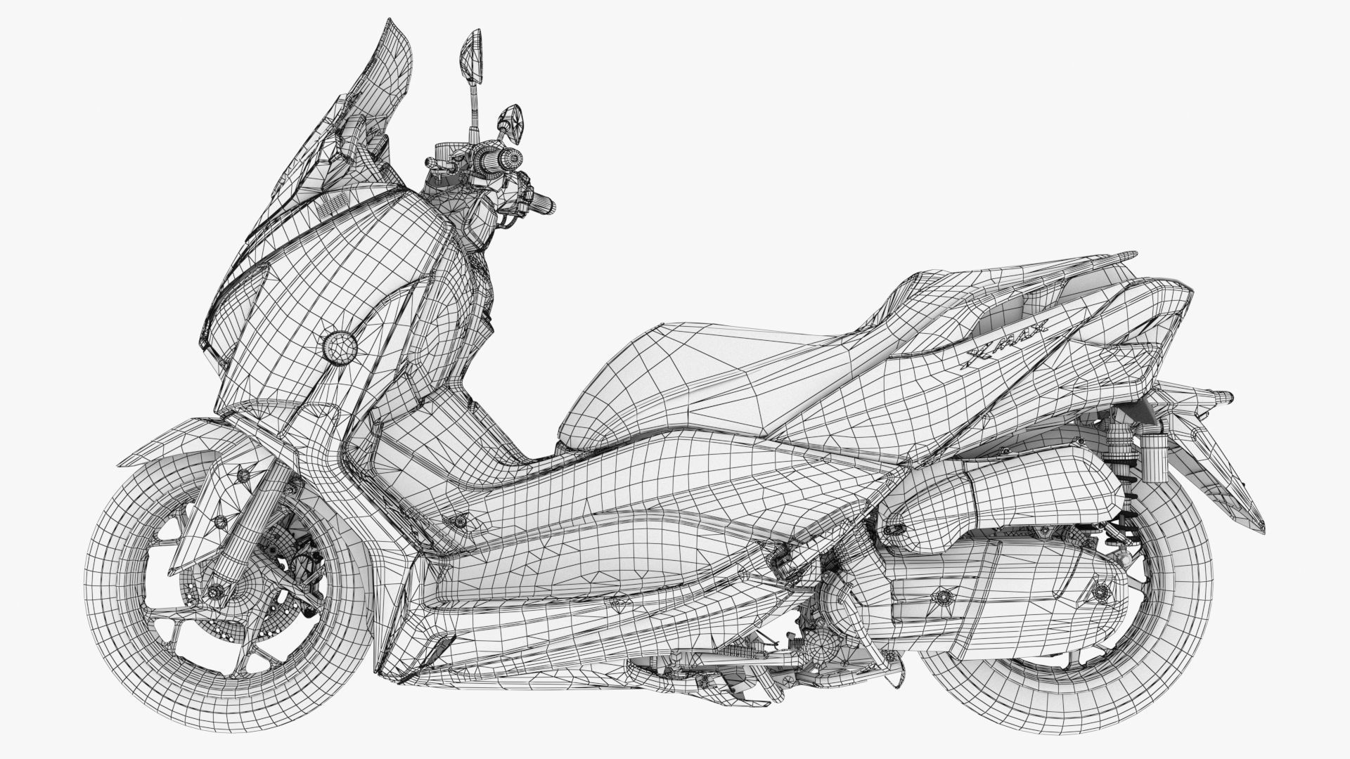 Yamaha Xmax 300  3D model_9