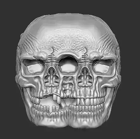 Double Face Skull Ring