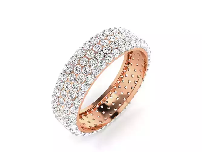 Diamond Band ring 3dm render detail