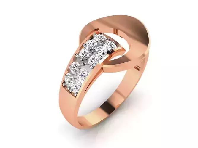 Women Diamond Ring 3dm stl renders detail
