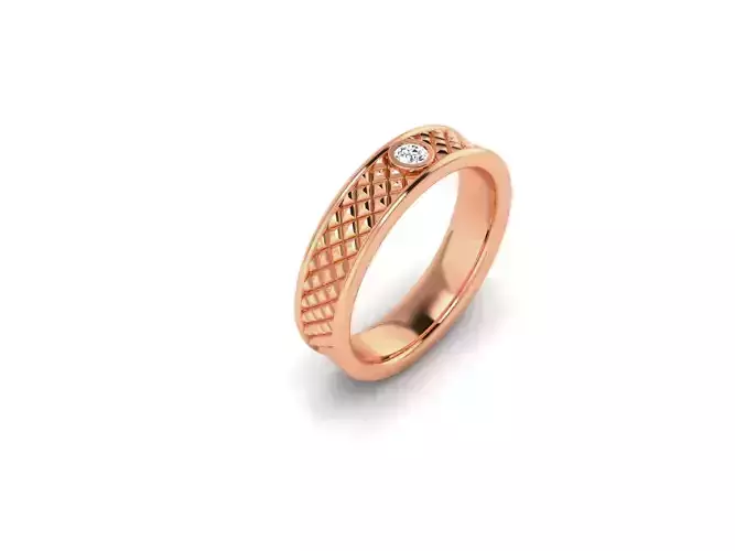 Diamond Band ring 3dm render detail