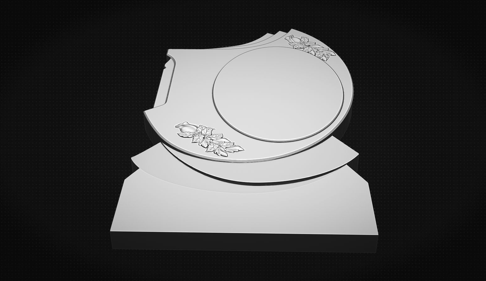 Memorial Tombstone 3D print model_3