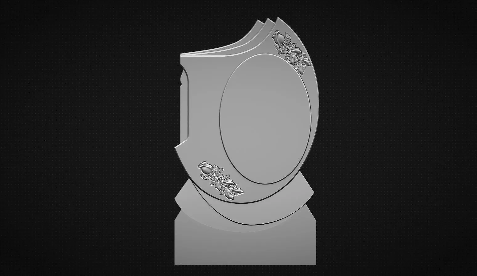 Memorial Tombstone 3D print model_0