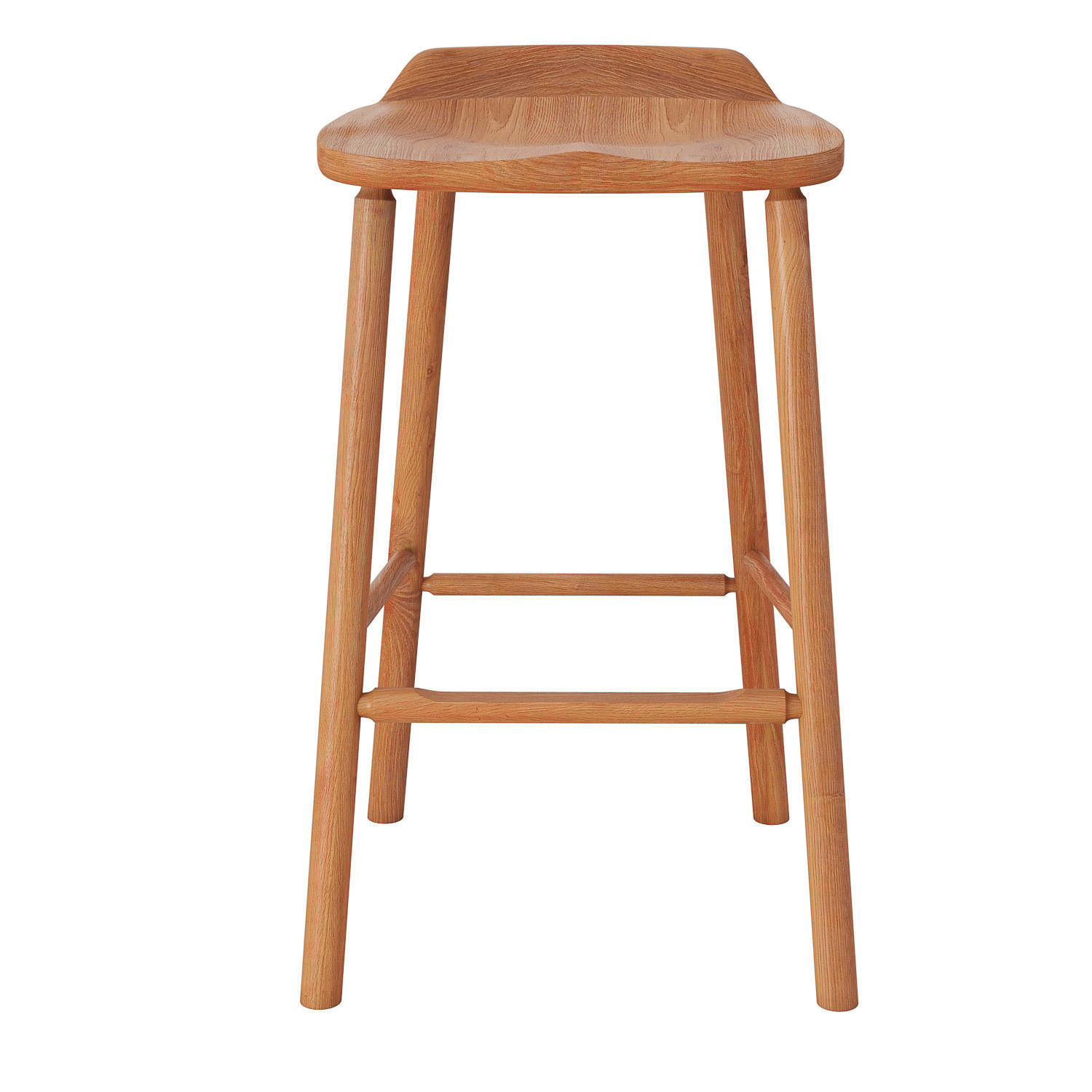 Another Country Hardy Bar Stool without back oak Low-poly 3D model_1