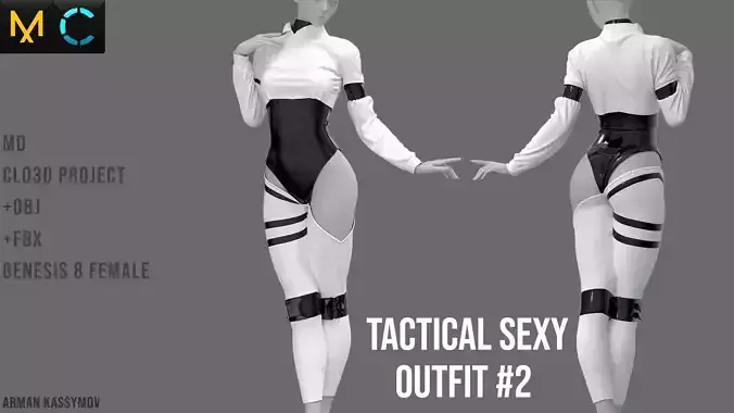 Tactical Sexy Outfit 2 Marvelous Designer Project 