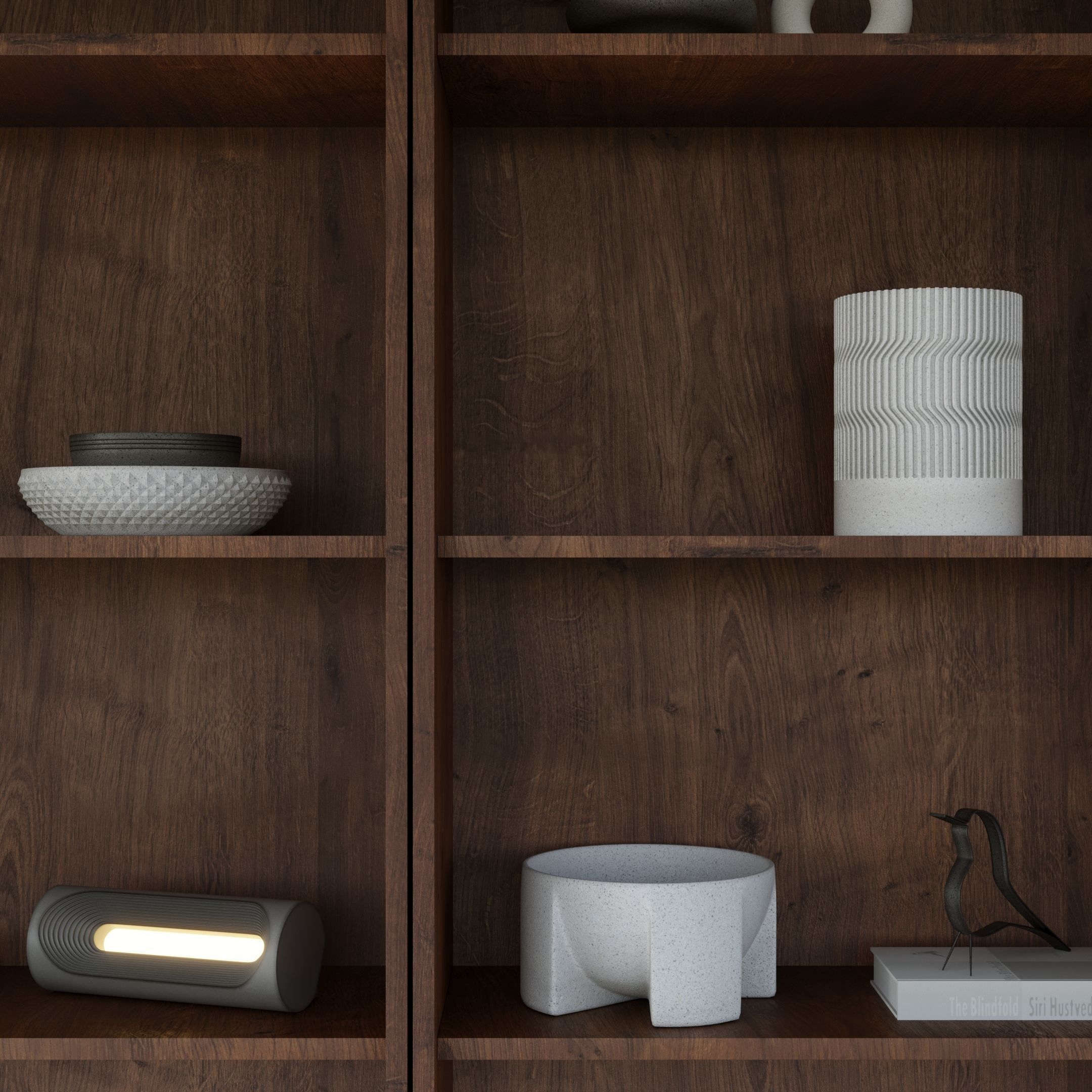 Bookcase and Rack 01 3D model_5