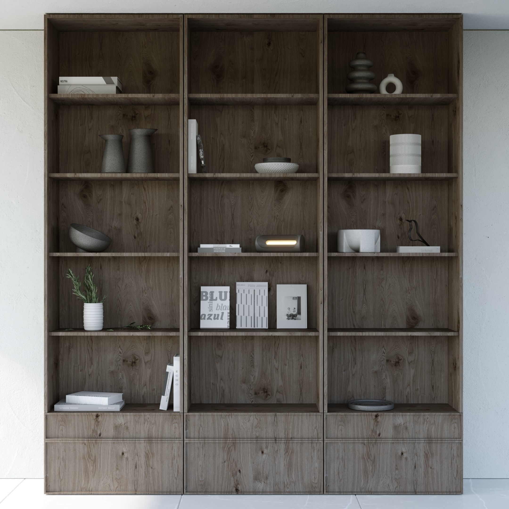 Bookcase and Rack 01 3D model_3