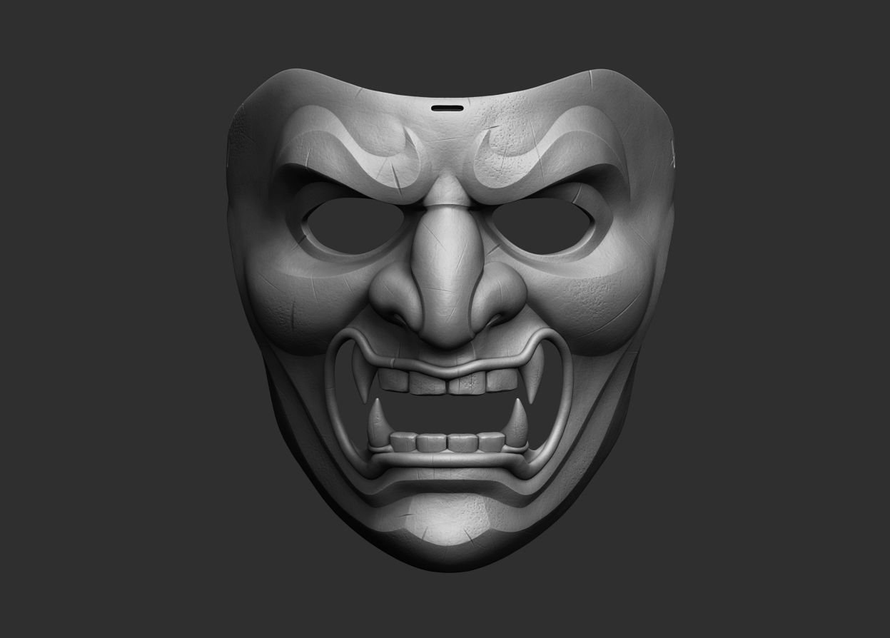Mempo Japanese Samurai Mask 3D print model_8