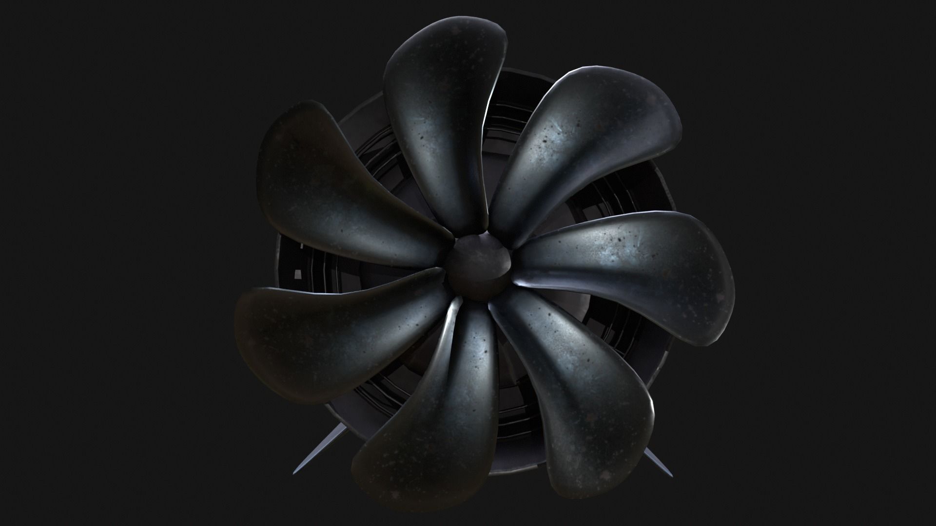 Shark Ship Low-poly 3D model_32