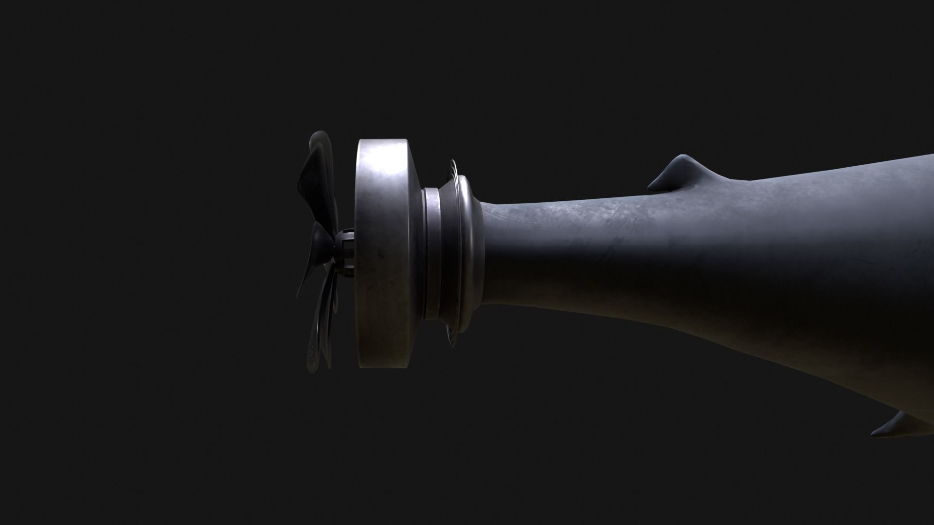 Shark Ship Low-poly 3D model_7