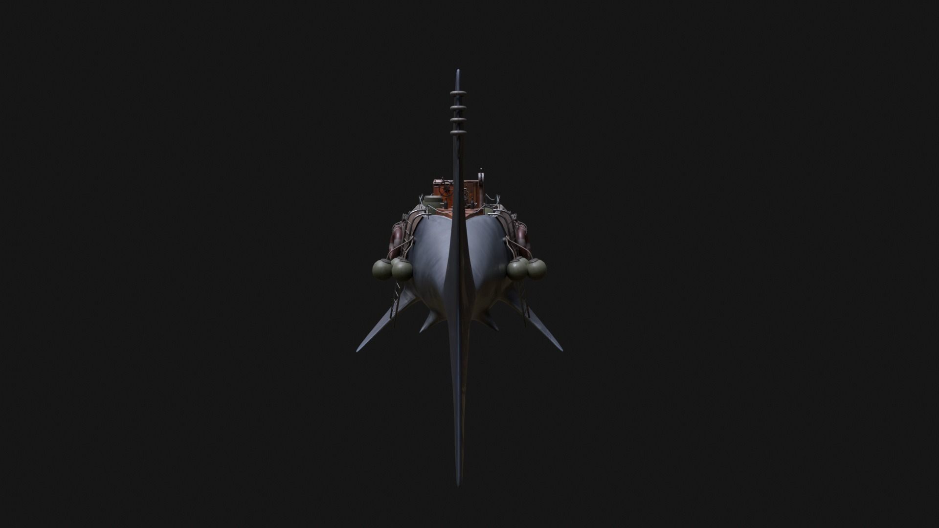 Shark Ship Low-poly 3D model_27