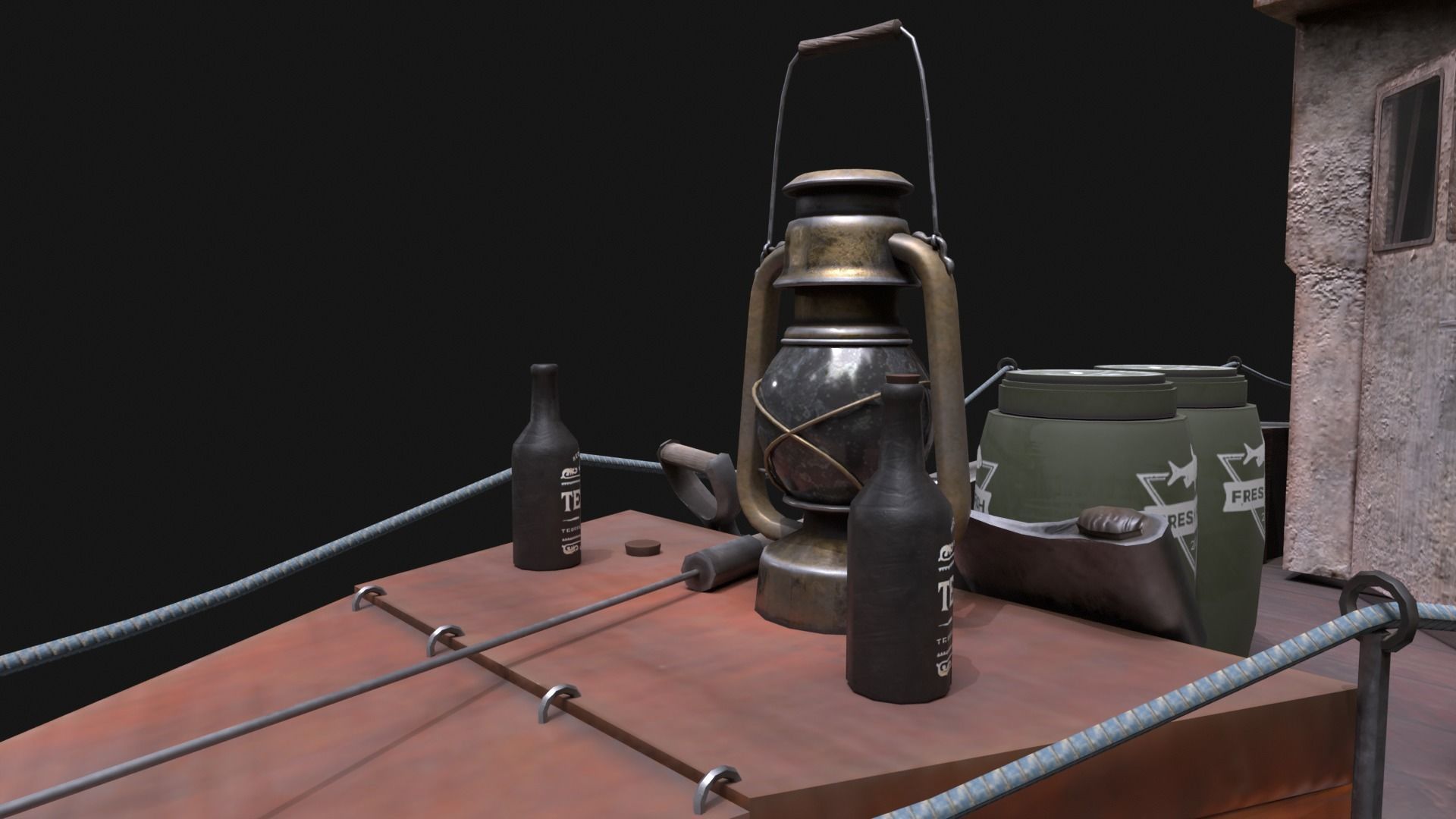 Shark Ship Low-poly 3D model_26