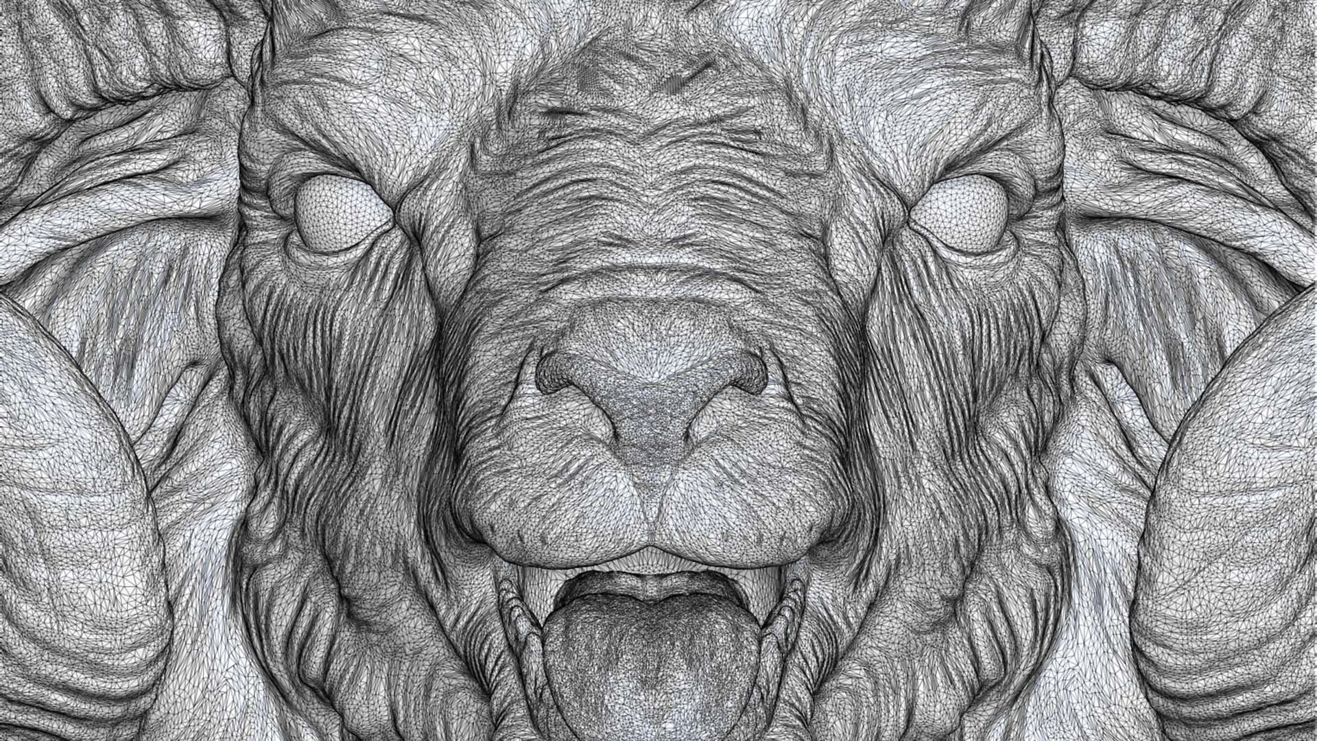 Bleating ram head 3D print model_17