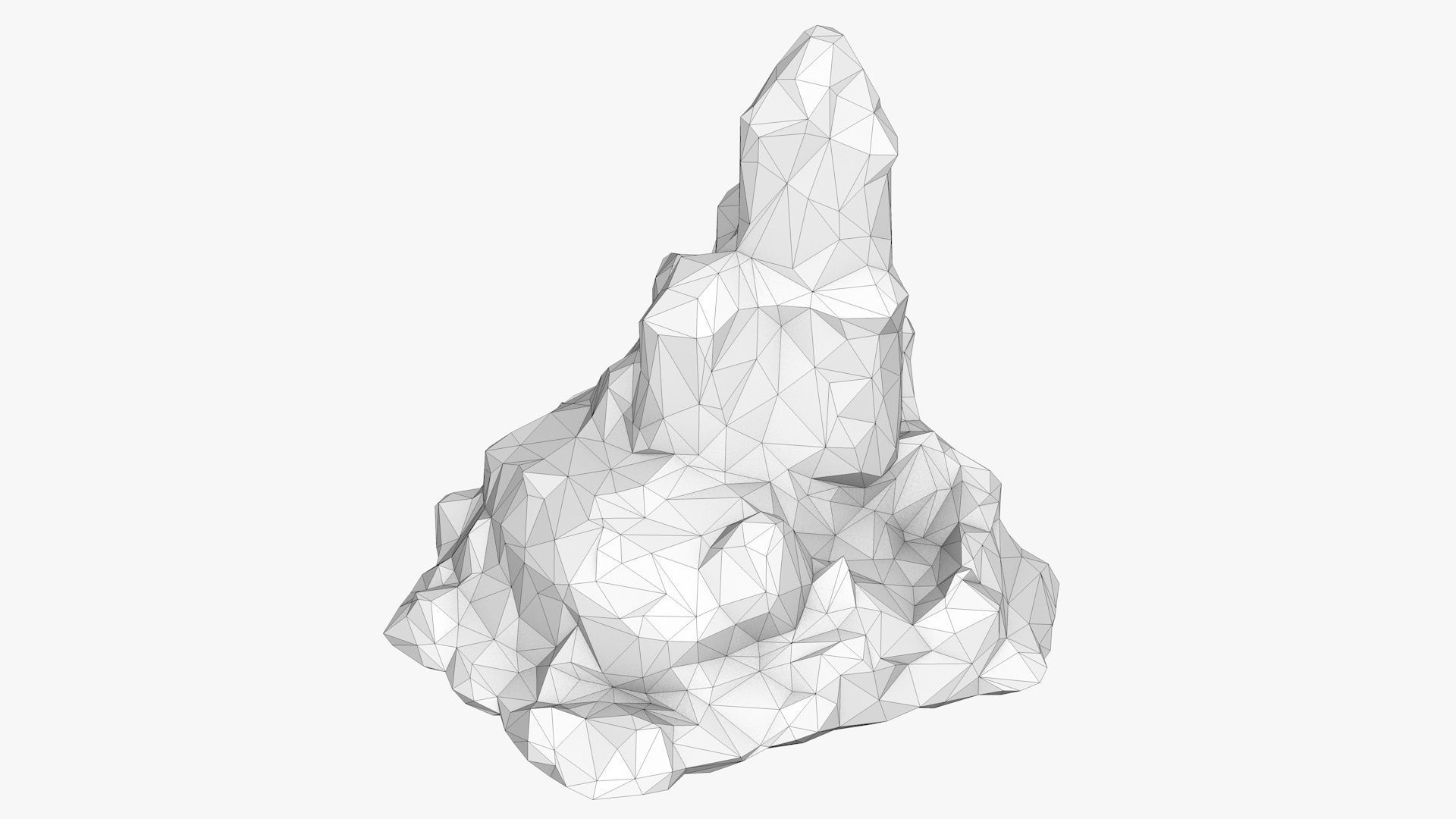 Low Poly Stone 3D model_8