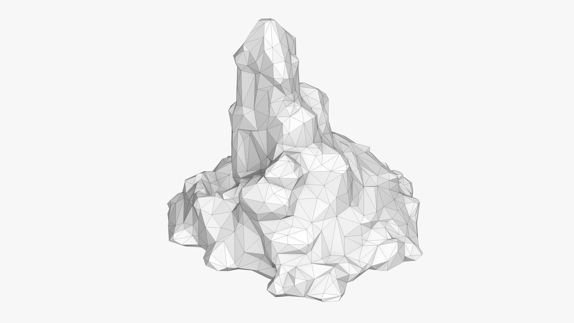 Low Poly Stone 3D model_10
