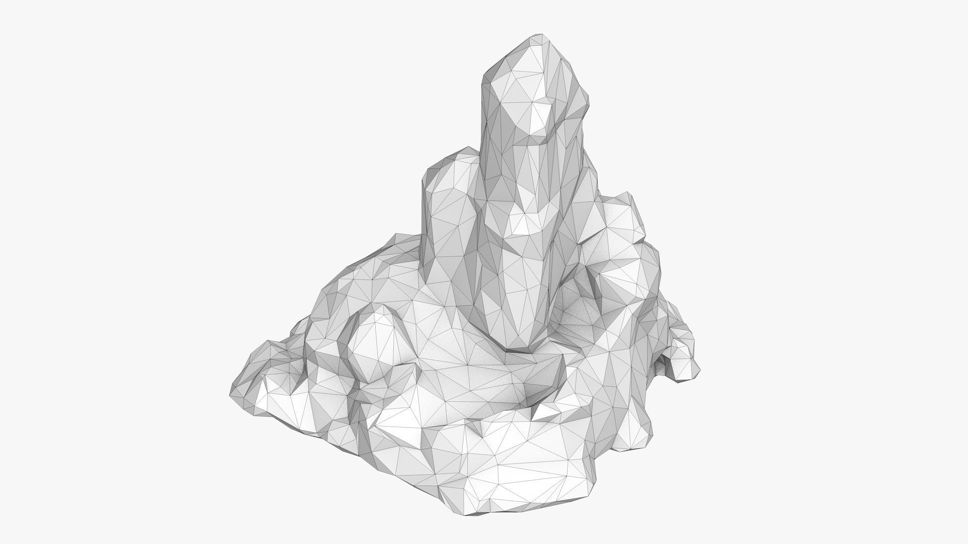 Low Poly Stone 3D model_9