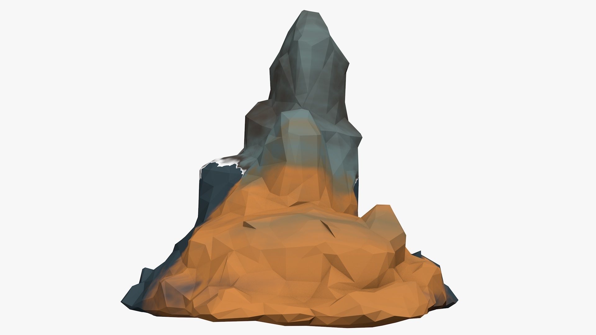 Low Poly Stone 3D model_1
