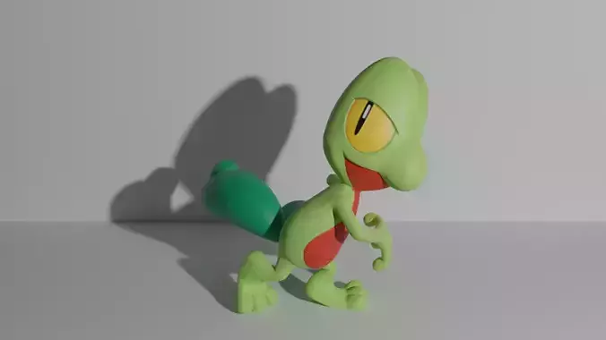 Treecko pokemon 3D print model 3D print model