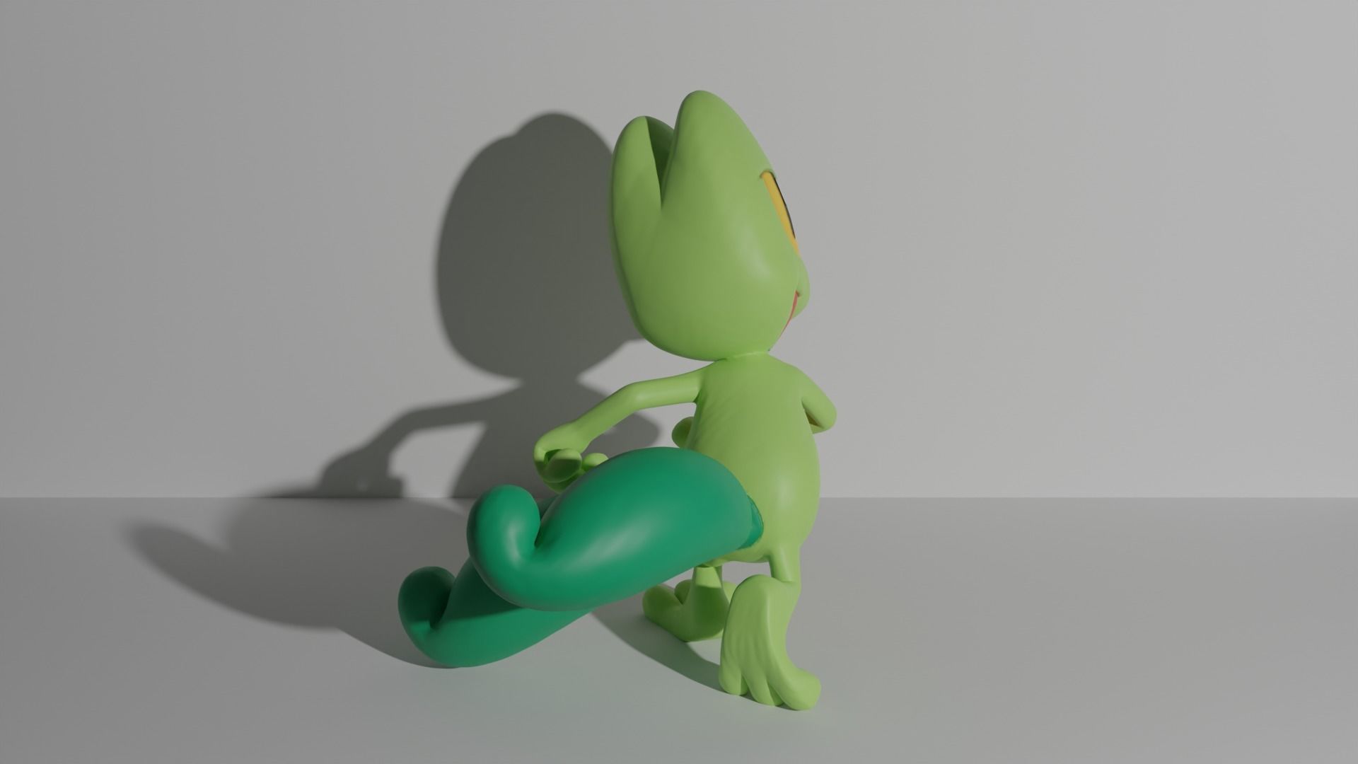 Treecko pokemon 3D print model 3D print model_3