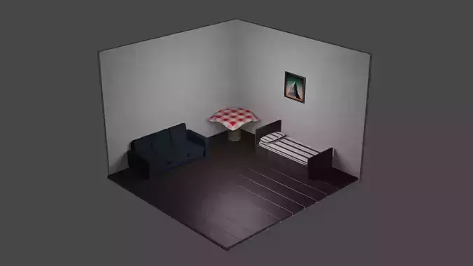 3d mini modern room