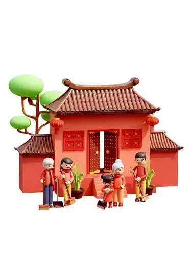 Elements of happy reunion in the Chinese New Year