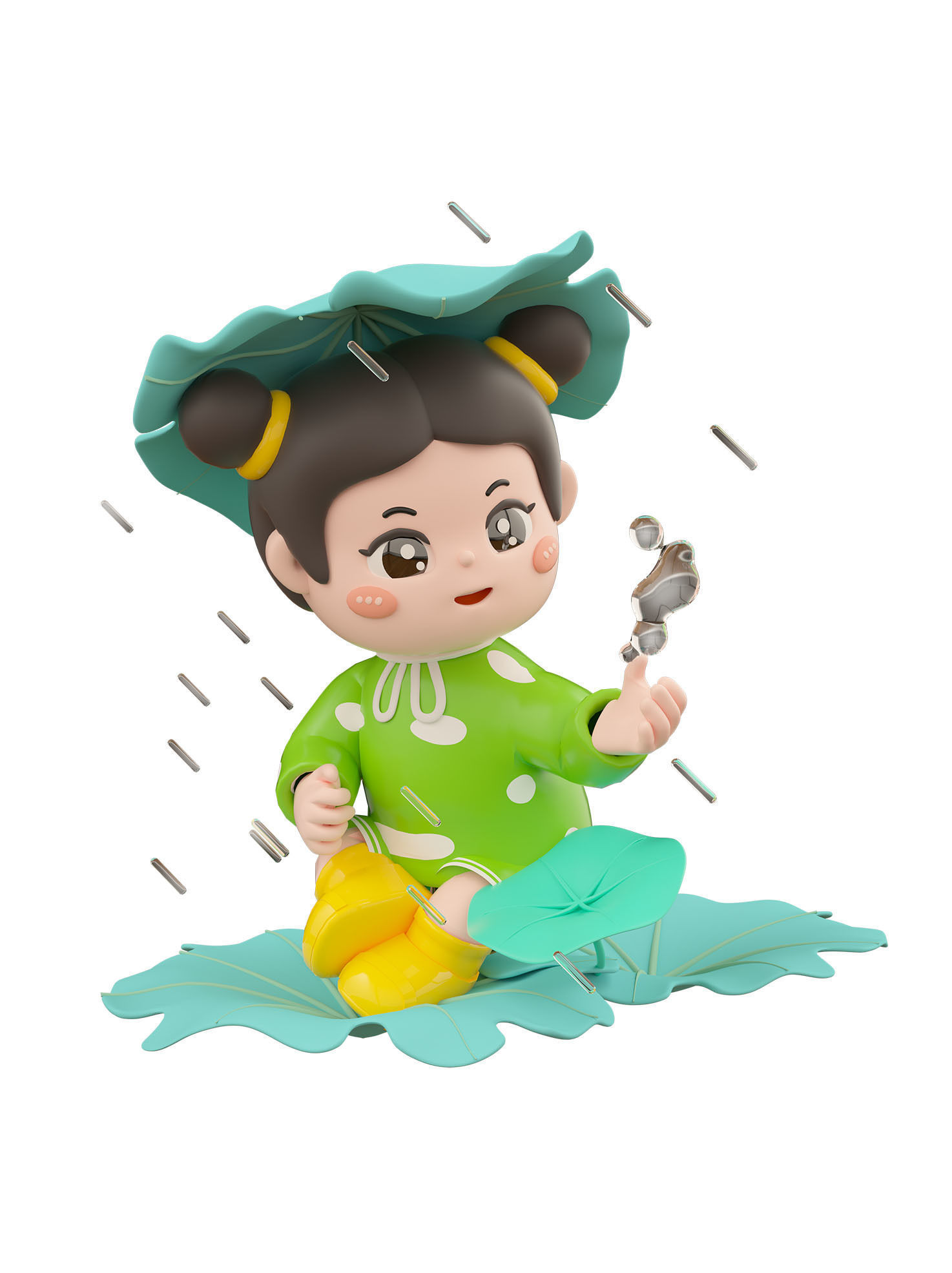 C4D model - cartoon girls and children 3D model_5