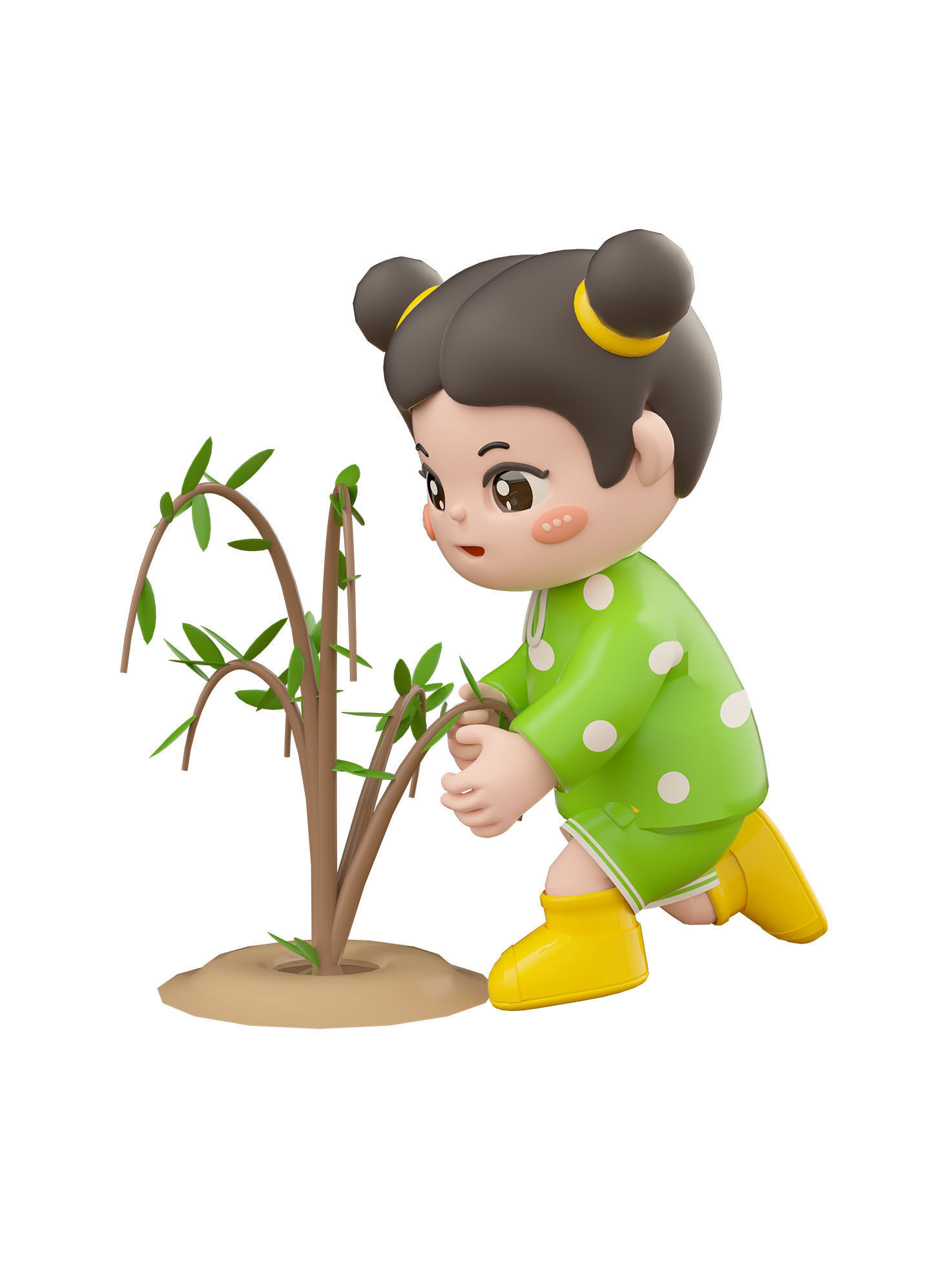 C4D model - cartoon girls and children 3D model_4