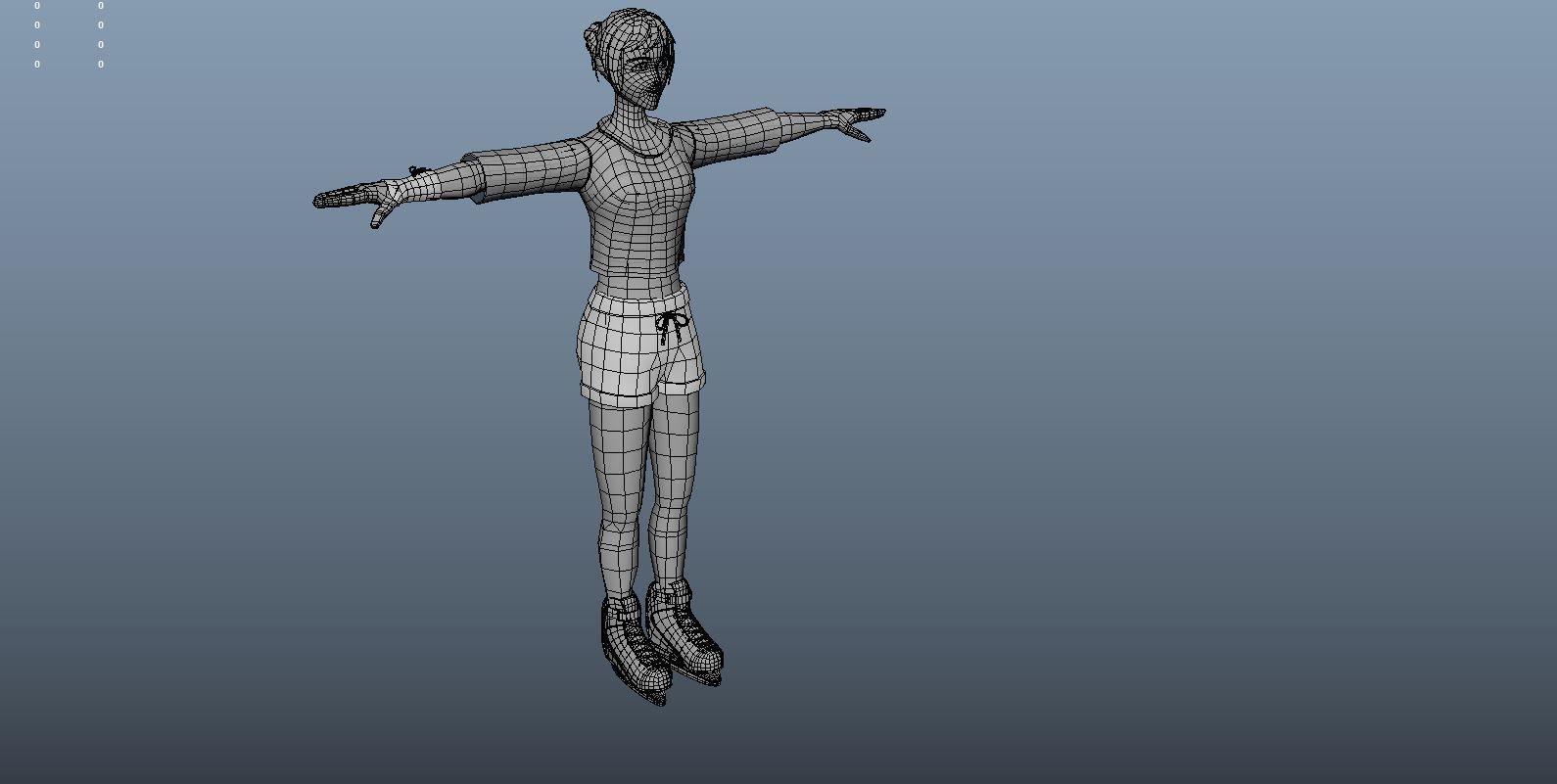 Ice Skater Actions SA 3D model_13