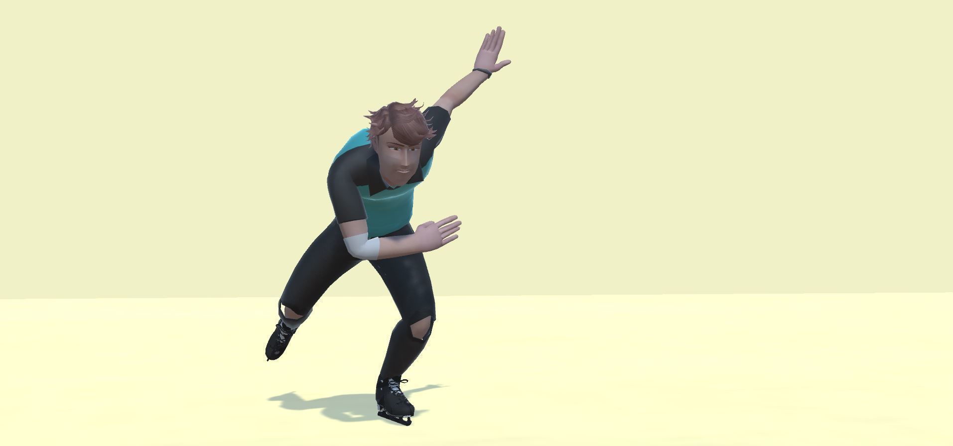 Ice Skater Actions SA 3D model_7