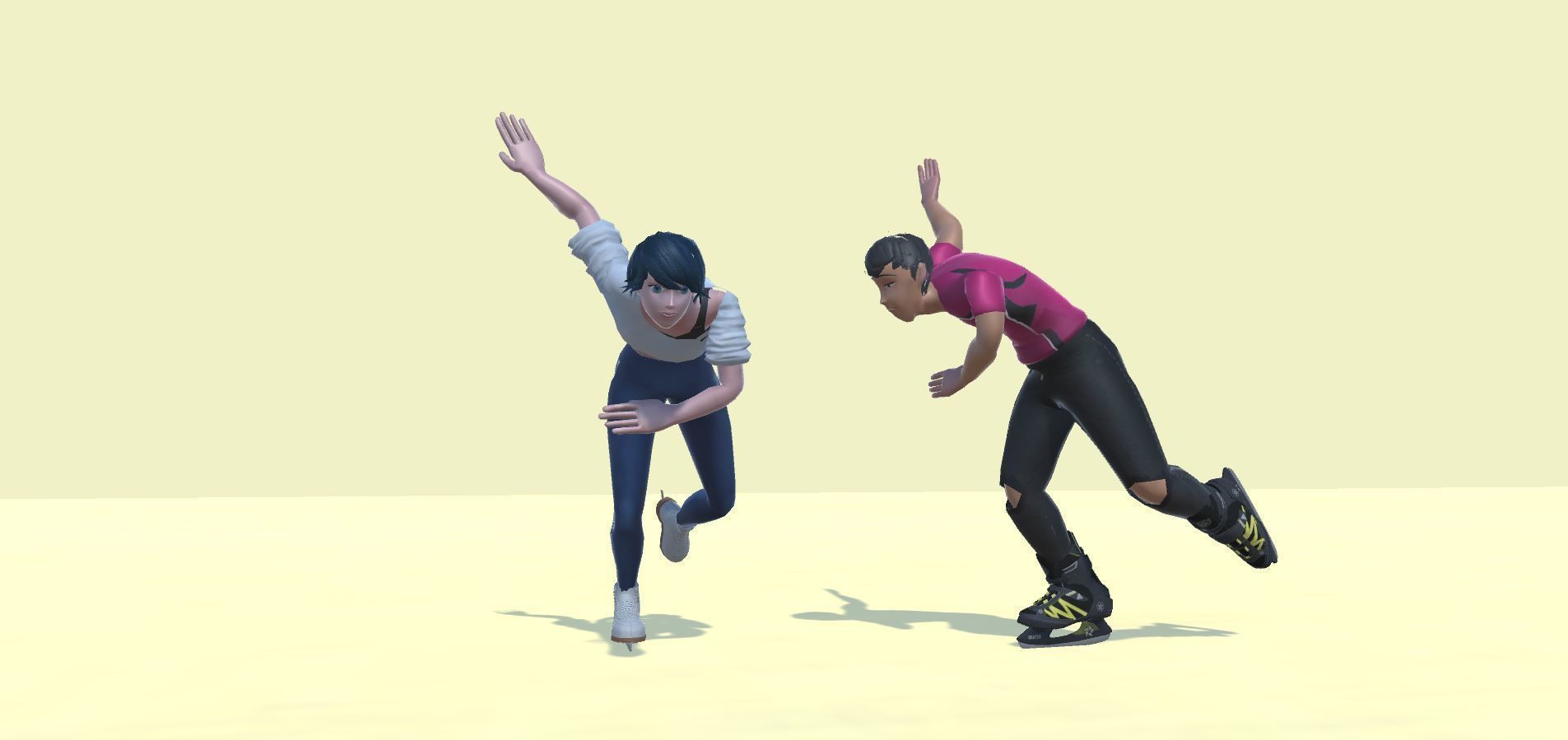 Ice Skater Actions SA 3D model_9