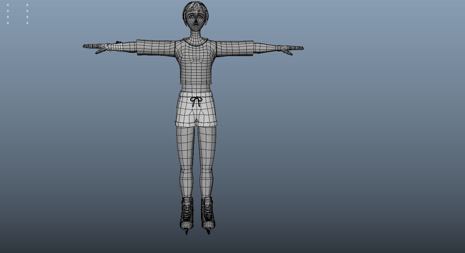 Ice Skater Actions SA 3D model_11