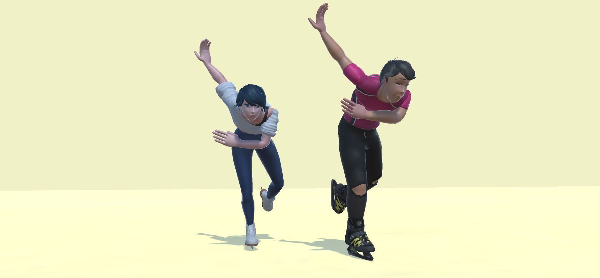 Ice Skater Actions SA 3D model_10