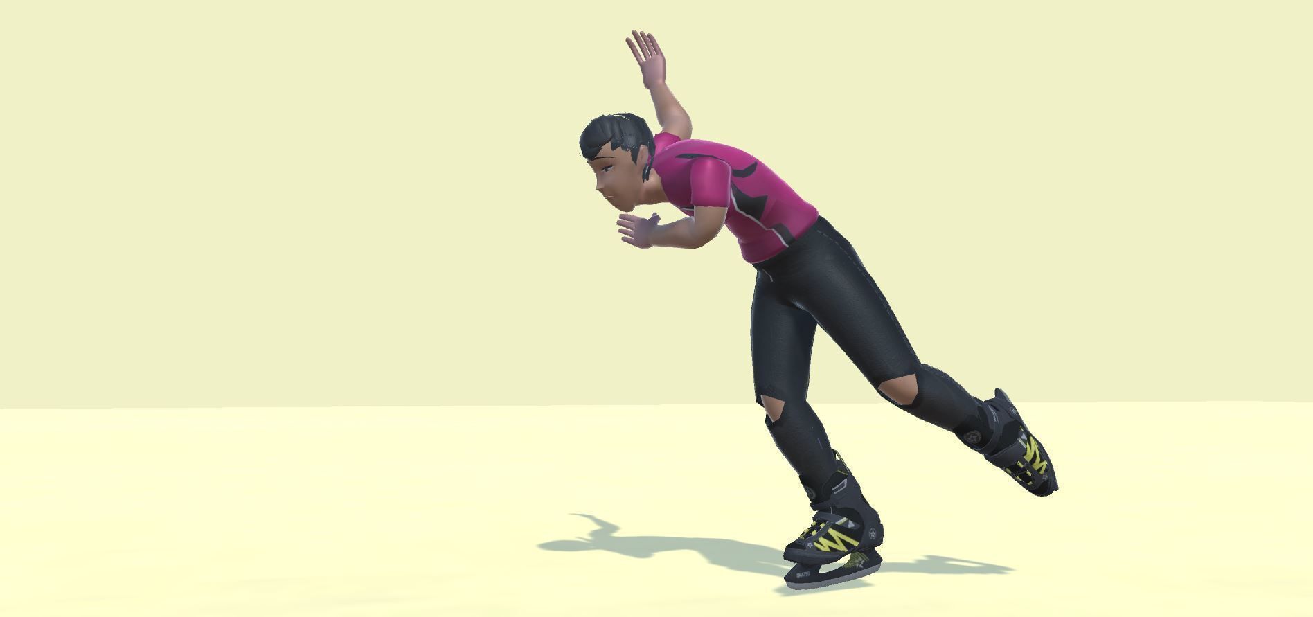 Ice Skater Actions SA 3D model_4