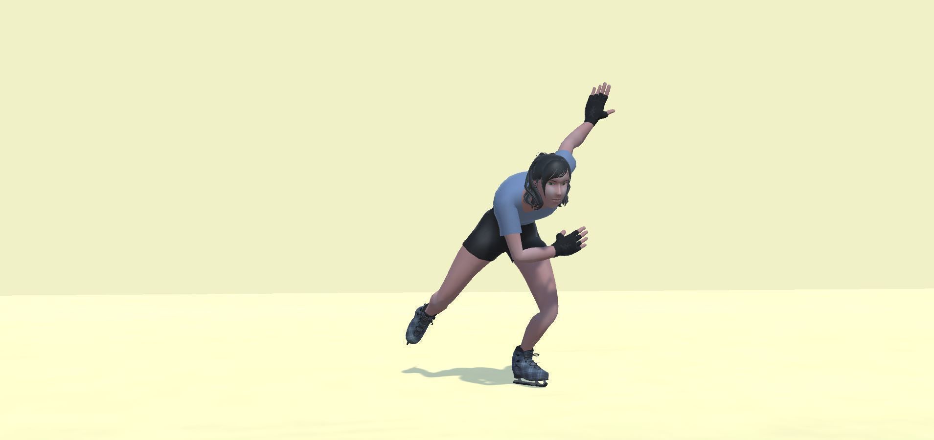 Ice Skater Actions SA 3D model_6