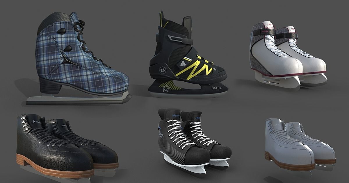 Ice Skater Actions SA 3D model_3