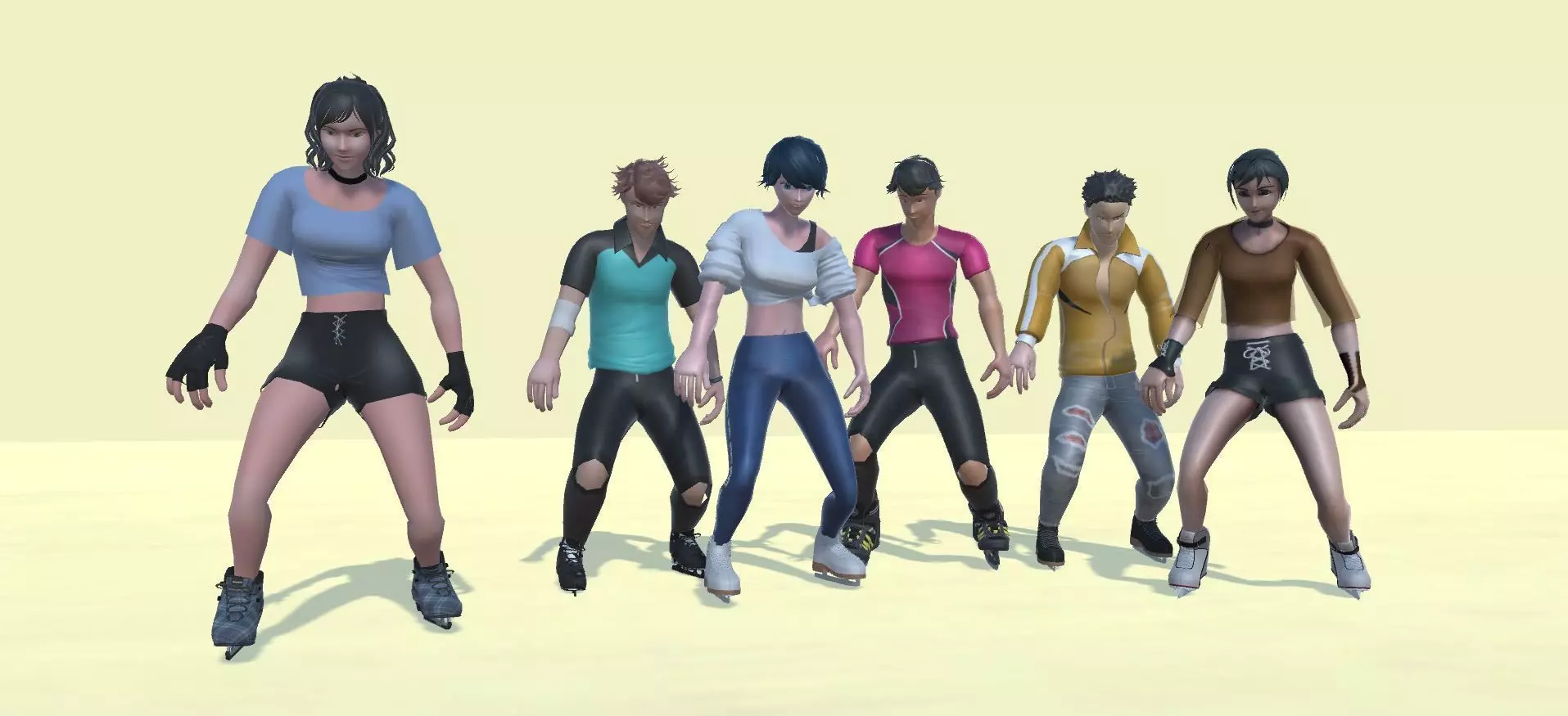 Ice Skater Actions SA 3D model_0