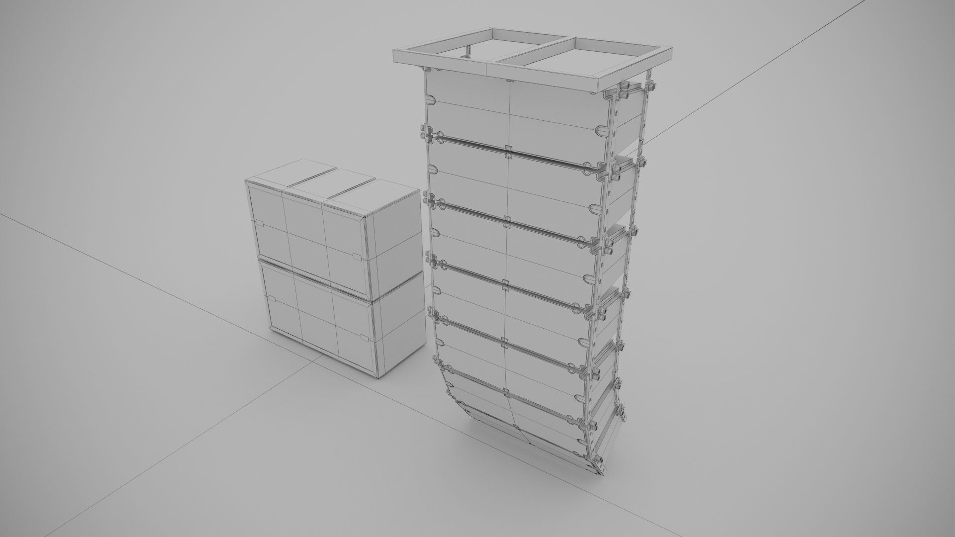 Concert Sound System Line Array 3D model_5