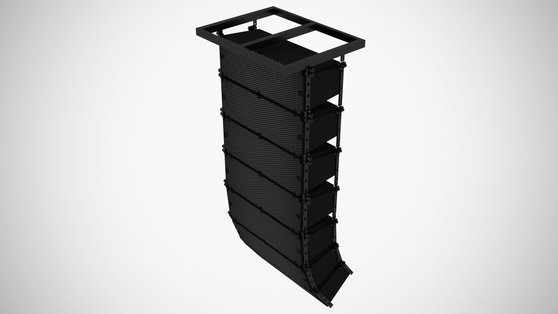 Concert Sound System Line Array 3D model_2