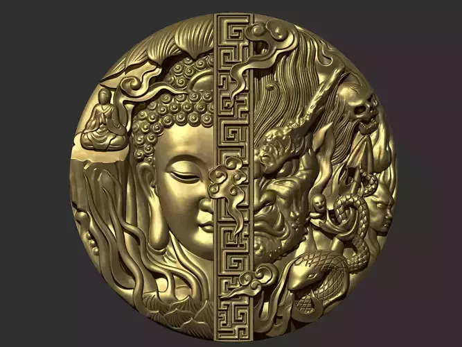 Buddha or Devil in a moment 3D print model