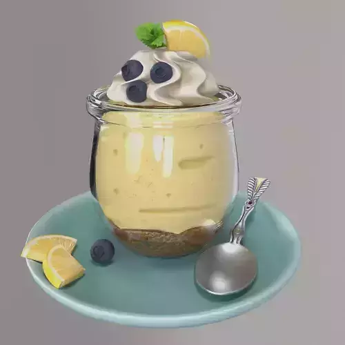 Lemon dessert 3D model