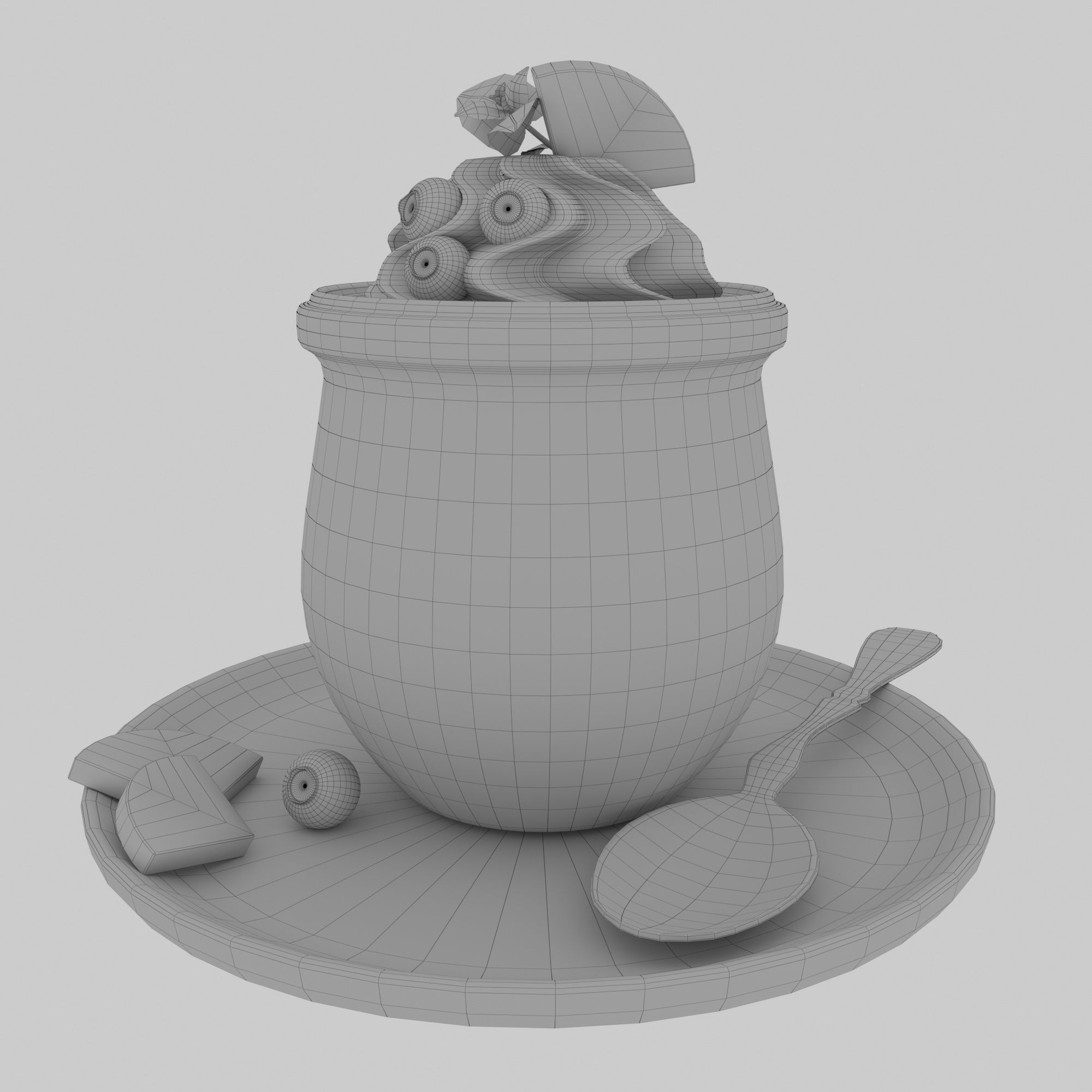 Lemon dessert 3D model_6