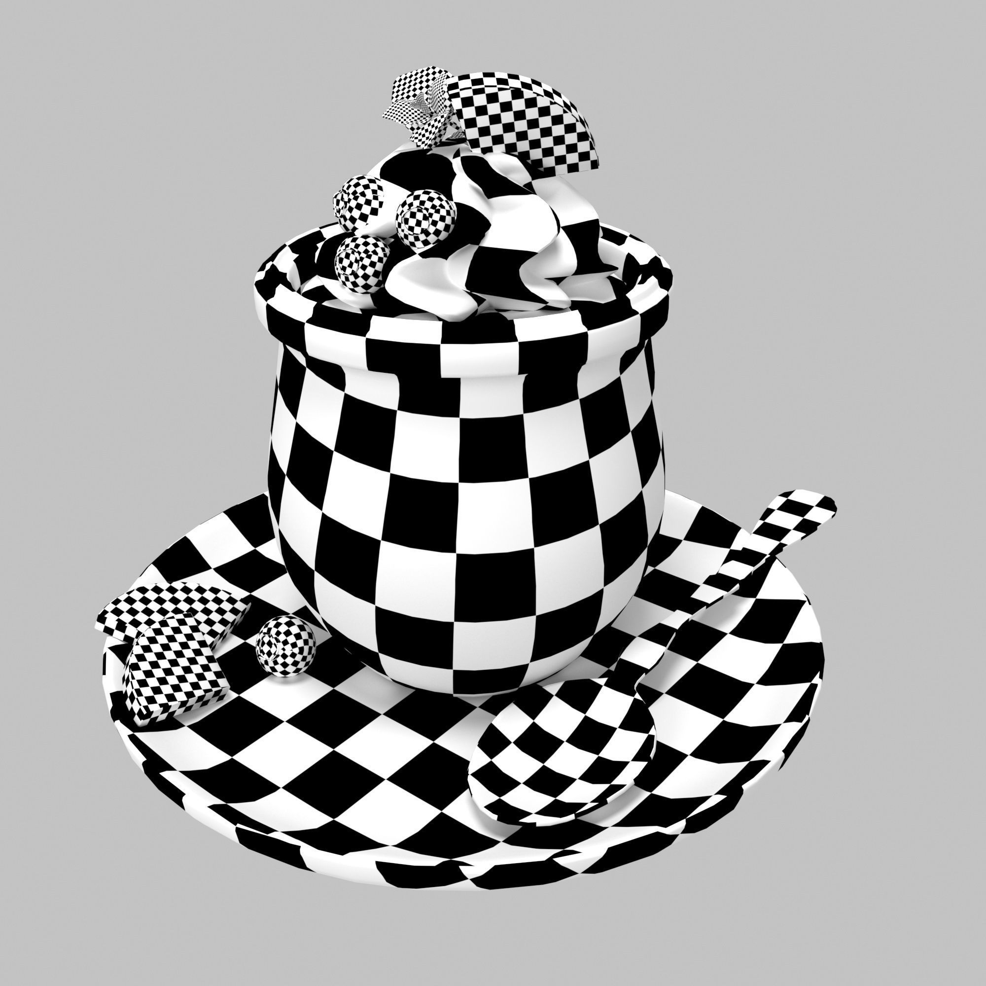 Lemon dessert 3D model_8