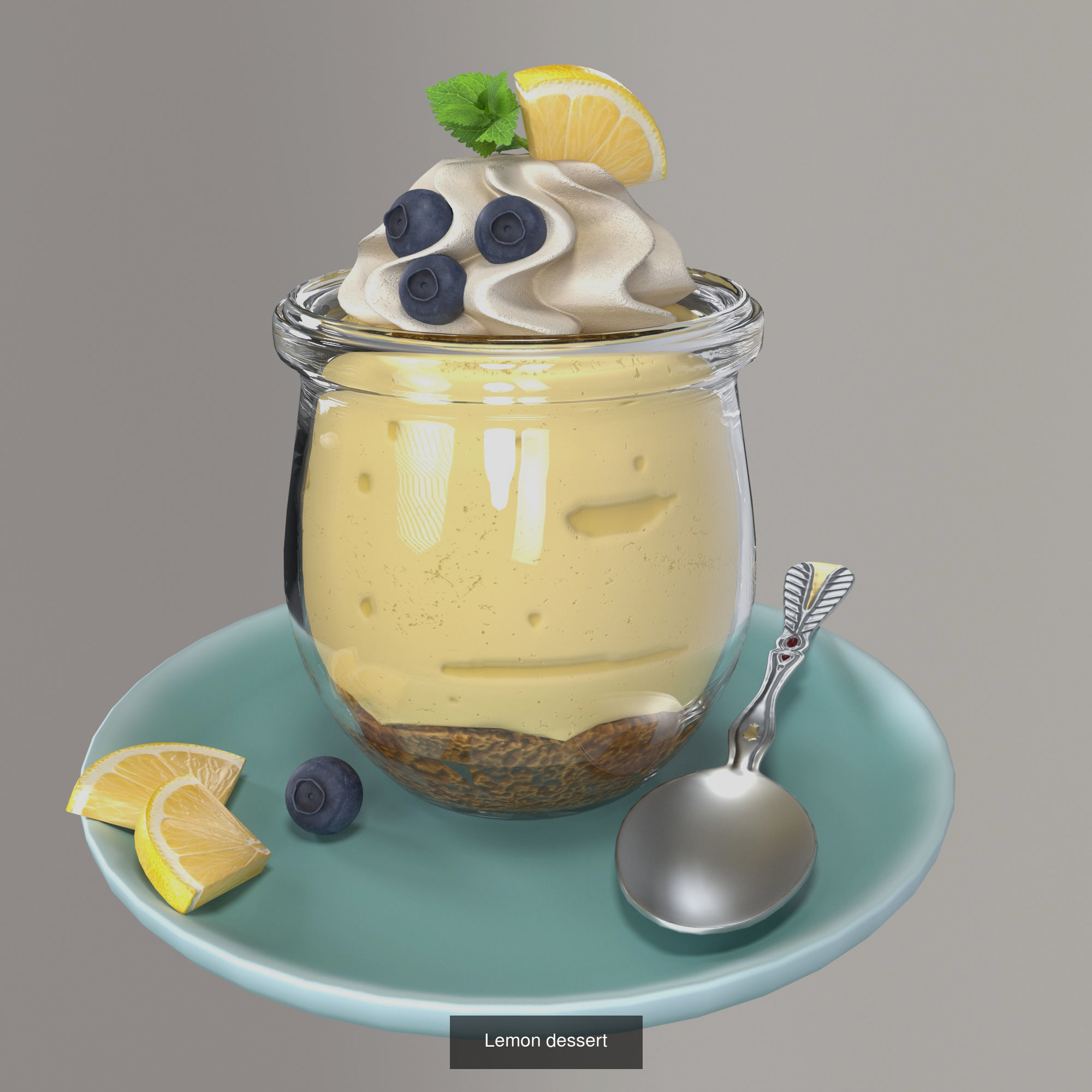 Two desserts 3D Model Collection_2