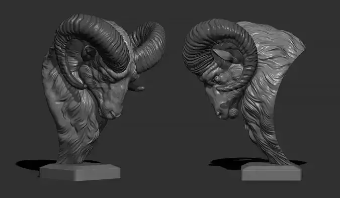 Mouflon Ram statue