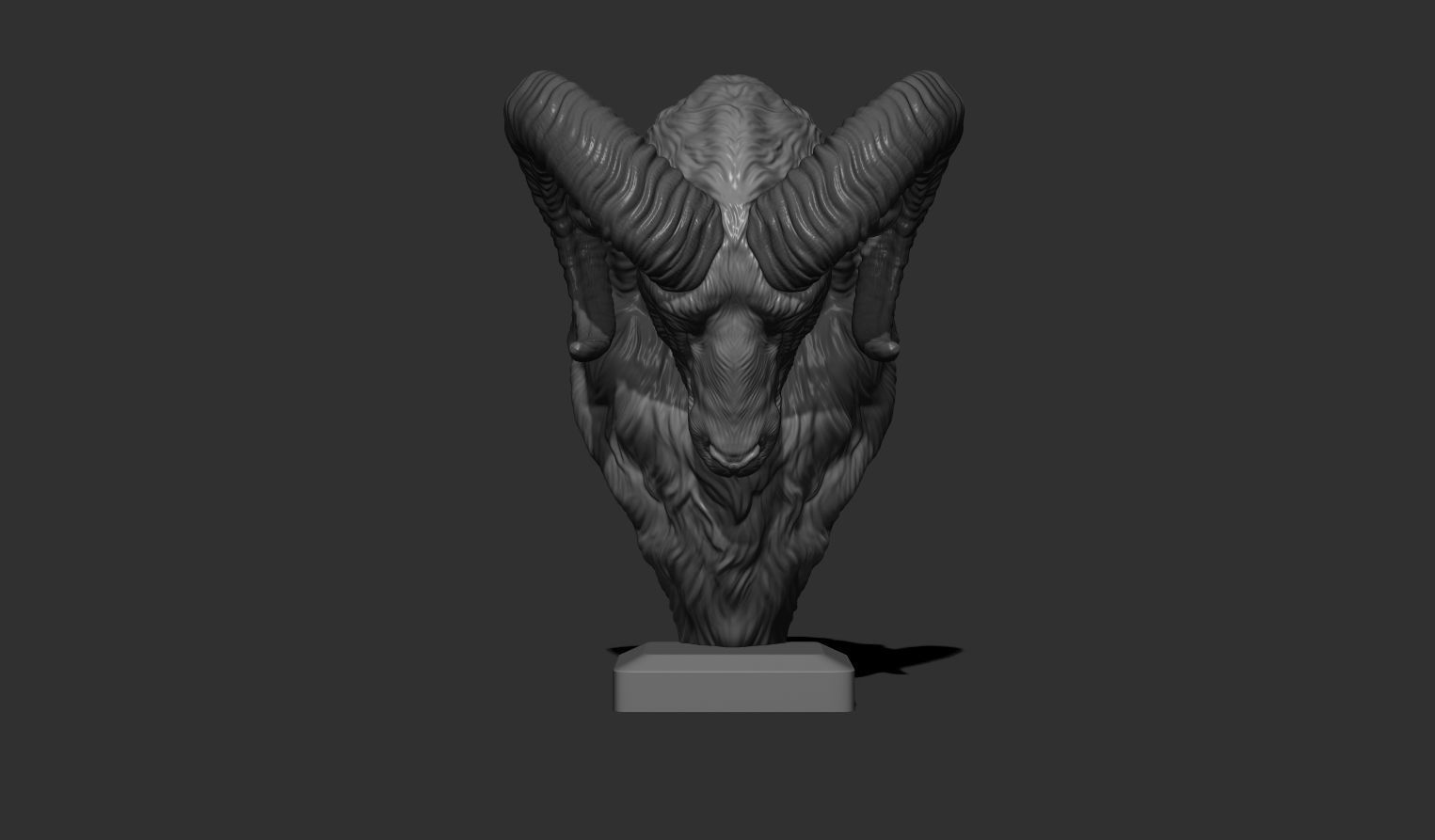 Mouflon Ram statue 3D print model_11