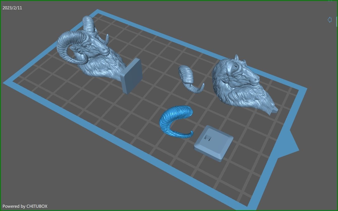 Mouflon Ram statue 3D print model_19