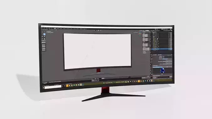 Monitor MSI Optix MAG341CQ PC 3D model