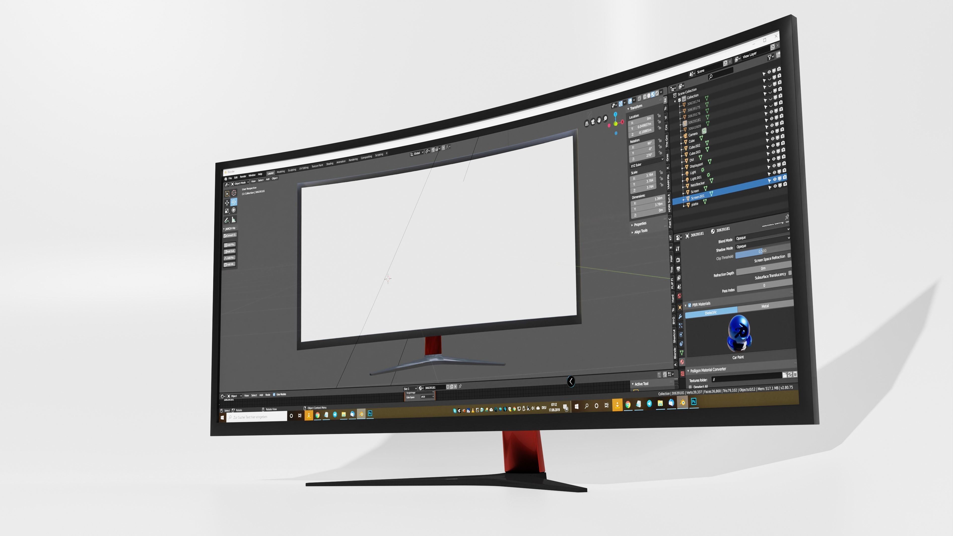 Monitor MSI Optix MAG341CQ PC 3D model_1